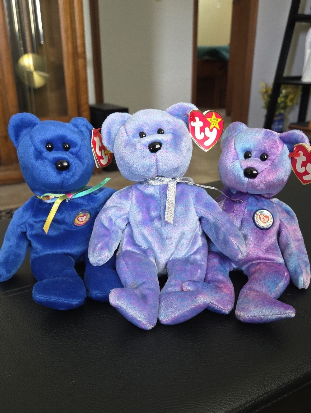 Ty Beanie Bears, Clubby, Clubby II, and ClubbyIV